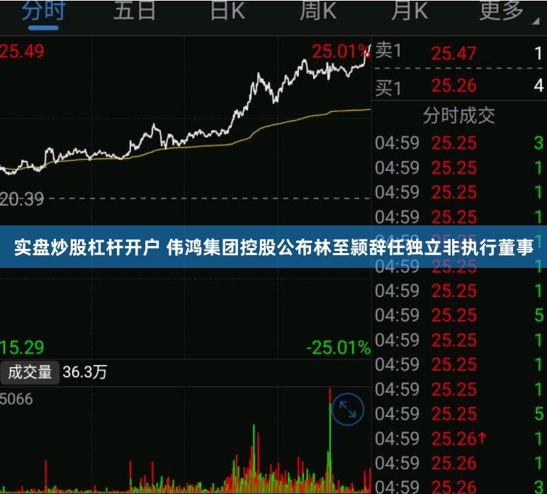 实盘炒股杠杆开户 伟鸿集团控股公布林至颕辞任独立非执行董事