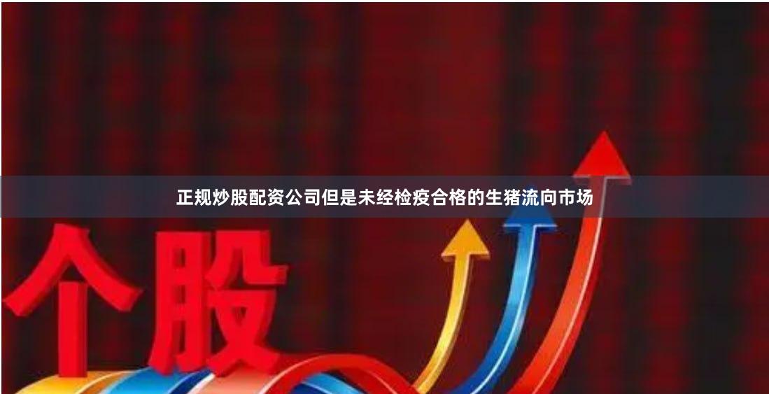 正规炒股配资公司但是未经检疫合格的生猪流向市场
